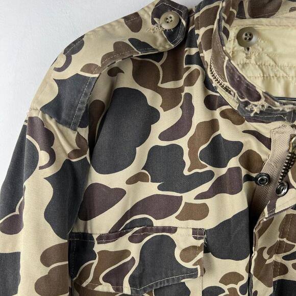 Vintage Duck Bay Camo Hunting Jacket L Korea M65/35 Poly Cotton Duck Print - Picture 9 of 9